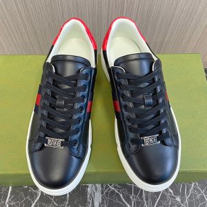 Gucci Ace Low-Top Sneakers Unisex Leather Black