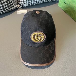Gucci Baseball Hat GG Supreme Canvas Black