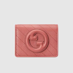 Gucci Small Blondie Compact Wallet In Subtler Leather Pink
