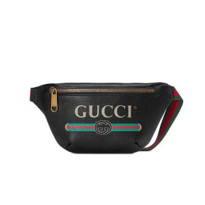 Gucci Large Cruise Belt Bag In Textured Leather Black