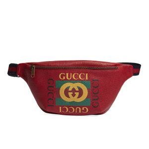Gucci Large Cruise Belt Bag In Textured Leather Red