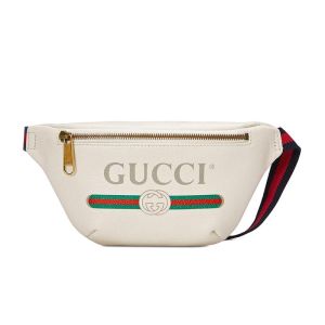 Gucci Large Cruise Belt Bag In Textured Leather White