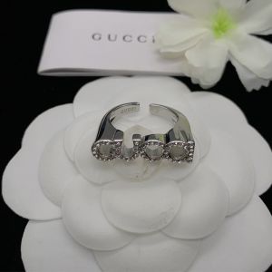 Gucci Diamond Letter Ring In Silver