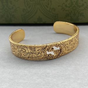 Gucci Double G Carved Cuff Bracelet In Gold