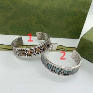 Gucci Enamel Cuff Bracelet In Silver