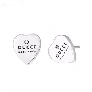 Gucci Heart Earrings In Silver