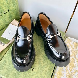 Gucci Horsebit Loafers Women Leather Black