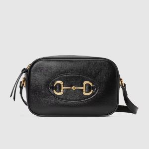 Gucci Small Horsebit 1955 Camera Bag In Leather Black