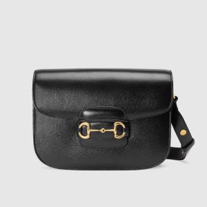 Gucci Small Horsebit 1955 Shoulder Bag In Leather Black