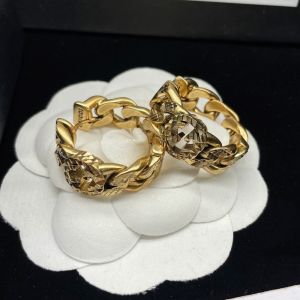Gucci Interlocking G Engraving Earrings In Gold