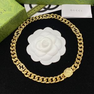 Gucci Interlocking G Engraving Necklace In Gold