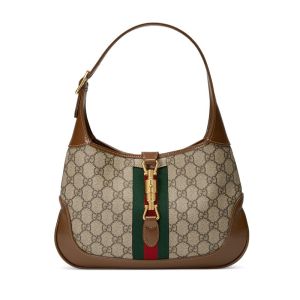 Gucci Small Jackie 1961 Shoulder Bag In GG Supreme Canvas Beige/Brown