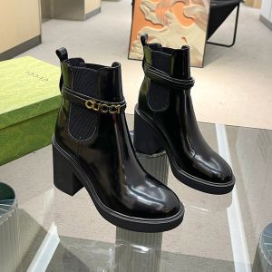 Gucci Logo Ankle Boots Women Leather Black