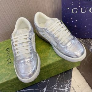 Gucci Mac80 Sneakers Unisex Leather Silver/White