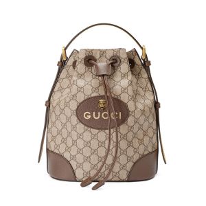 Gucci Neo Vintage Bucket Backpack In GG Supreme Canvas Beige/Brown