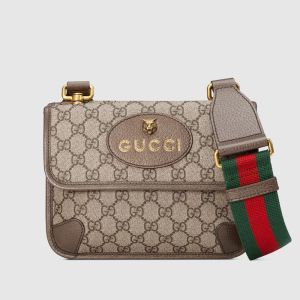 Gucci Small Neo Vintage Messenger Bag In GG Supreme Canvas Beige/Brown