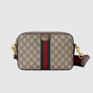 Gucci Ophidia Messenger In GG Supreme Canvas Beige/Brown