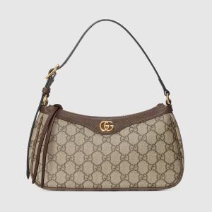 Gucci Small Ophidia Hobo Bag In GG Supreme Canvas Beige/Brown