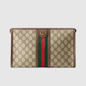 Gucci Ophidia Toiletry Case In GG Supreme Canvas Beige/Brown