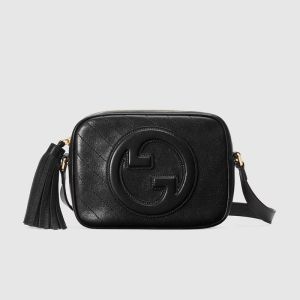 Gucci Small Blondie Camera Bag In Subtler Leather Black