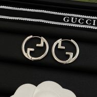 Gucci Blondie Hoop Earrings In Silver
