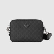 Gucci Crossbody Bag with Interlocking G In GG Supreme Canvas Black