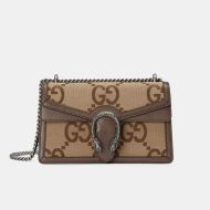 Gucci Small Dionysus Shoulder Bag In Jumbo GG Canvas Brown
