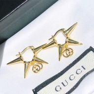 Gucci Double G Spike Earrings In Gold