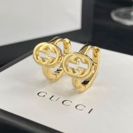 Gucci Interlocking G Hoop Earrings In Gold