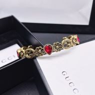 Gucci Interlocking G Ruby Bracelet In Gold