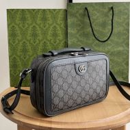 Gucci Small Ophidia Versatile Bag In GG Supreme Canvas Black