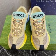 Gucci Run Sneakers Unisex Leather Yellow