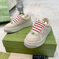 Gucci Screener Platform Sneakers Unisex GG Supreme Canvas Khaki