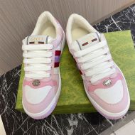 Gucci Screener Sneakers Women GG Supreme Canvas Pink