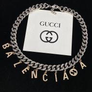 Gucci X Balenciaga Necklace In Silver